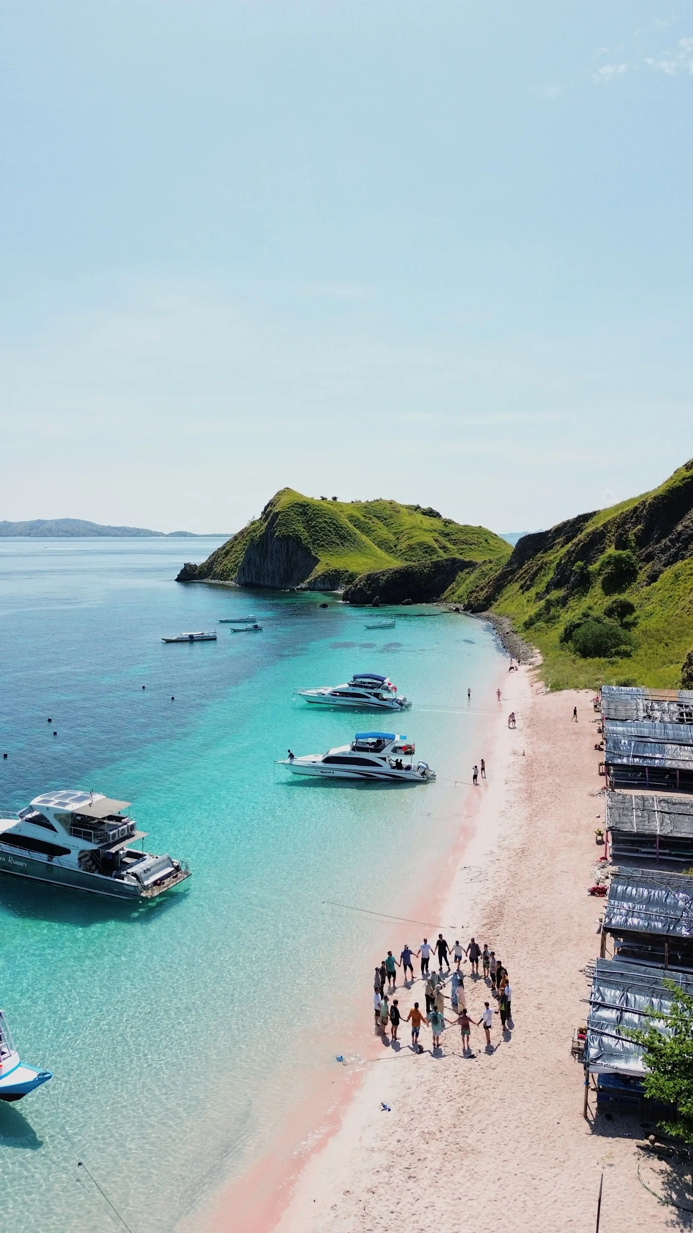 Explore the Pink Beach.